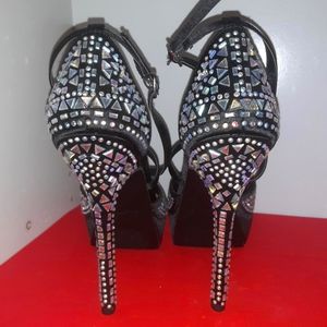 Mirrored stiletto sandals, Zigi Soho
